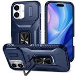 For iPhone 17 Sliding Camshield Holder Phone Case(Blue)