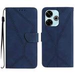 For Redmi 13x Stitching Embossed Leather Phone Case(Blue)