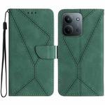For Redmi 15C 5G 173.1mm / 15C 4G 173.1mm Stitching Embossed Leather Phone Case(Green)