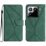 For Xiaomi 15 Pro Stitching Embossed Leather Phone Case(Green)