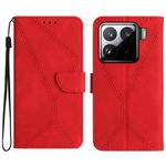 For Xiaomi 15 Stitching Embossed Leather Phone Case(Red)