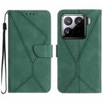 For Xiaomi 15 Stitching Embossed Leather Phone Case(Green)