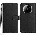 For Redmi Note 14 Pro+ 5G Rhombic Grid Texture Leather Phone Case(Black)