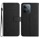 For Redmi 15C 4G 171.5mm / Poco C85 4G Rhombic Grid Texture Leather Phone Case(Black)