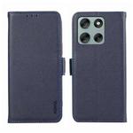 For Motorola Moto G56 5G ABEEL Side-Magnetic Litchi Pattern Leather RFID Phone Case(Blue)