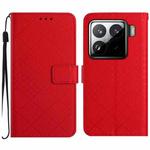 For Xiaomi 15 Rhombic Grid Texture Leather Phone Case(Red)