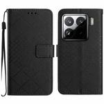 For Xiaomi 15 Rhombic Grid Texture Leather Phone Case(Black)