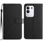 For Xiaomi 15 Ultra Rhombic Grid Texture Leather Phone Case(Black)