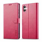 For Samsung Galaxy A07 4G LC.IMEEKE Calf Texture Leather Phone Case(Red)