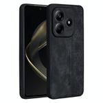 For Redmi Note 14 5G AZNS 3D Embossed Skin Feel Phone Case(Black)