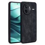 For Redmi K80 Pro AZNS 3D Embossed Skin Feel Phone Case(Black)
