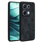 For Redmi Note 14S 4G AZNS 3D Embossed Skin Feel Phone Case(Black)