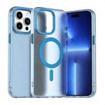 For iPhone 15 Pro Max Candy Magsafe PC Hybrid TPU Phone Case(Blue)