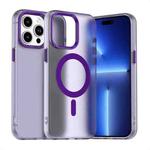 For iPhone 15 Pro Candy Magsafe PC Hybrid TPU Phone Case(Purple)