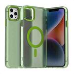 For iPhone 11 Pro Max Candy Magsafe PC Hybrid TPU Phone Case(Green)