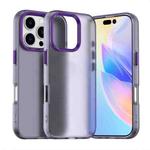 For iPhone 16 Pro Max Candy PC Hybrid TPU Shockproof Phone Case(Purple)