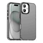 For iPhone 17 Candy PC Hybrid TPU Shockproof Phone Case(Black)