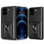 For Google Pixel 9 Pro Fold Sliding Camera Cover Design TPU+PC Phone Case(Black)