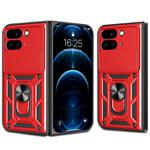 For Google Pixel 9 Pro Fold Sliding Camera Cover Design TPU+PC Phone Case(Red)