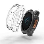 For Garmin Fenix 8 AMOLED 43mm Half Pack Hollow TPU Watch Protective Case(Transparent)