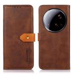 For Xiaomi 15 Ultra KHAZNEH Cowhide Texture Flip Leather Phone Case(Brown)