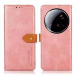 For Xiaomi 15 Ultra KHAZNEH Cowhide Texture Flip Leather Phone Case(Rose Gold)
