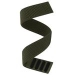 For Garmin Fenix 8 AMOLED 43mm Knitted Nylon Hook And Loop Fastener Watch Band(Army Green)