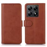 For Xiaomi 14T Pro Cow Texture Leather Phone Case(Brown)