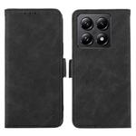 For Xiaomi 14T Pro ABEEL Frosted Magnetic RFID Leather Phone Case(Black)