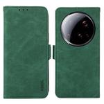 For Xiaomi 15 Ultra ABEEL Frosted Magnetic RFID Leather Phone Case(Green)
