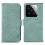 For Xiaomi 15T 5G ABEEL Frosted Magnetic RFID Leather Phone Case(Cyan)