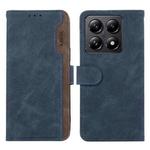 For Xiaomi 14T ABEEL Color Block Magnetic RFID Leather Phone Case(Blue-Brown)