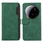 For Xiaomi 15 Ultra ABEEL Color Block Magnetic RFID Leather Phone Case(Green-Black)