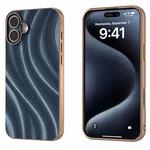 For iPhone 16 Plus Nano Electroplating Galactic Pattern Protective Phone Case(Blue)