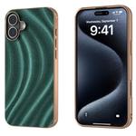 For iPhone 16 Plus Nano Electroplating Galactic Pattern Protective Phone Case(Green)