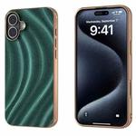 For iPhone 16 Nano Electroplating Galactic Pattern Protective Phone Case(Green)