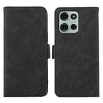 For Motorola Moto G75 5G ABEEL Frosted Magnetic RFID Leather Phone Case(Black)