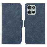 For Motorola Moto G75 5G ABEEL Frosted Magnetic RFID Leather Phone Case(Blue)