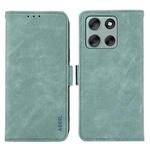 For Motorola Moto G56 5G ABEEL Frosted Magnetic RFID Leather Phone Case(Cyan)