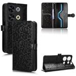 For itel P65 4G Honeycomb Dot Texture Leather Phone Case(Black)