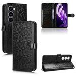 For itel City 100 Honeycomb Dot Texture Leather Phone Case(Black)