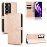 For itel City 100 Honeycomb Dot Texture Leather Phone Case(Gold)