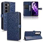 For itel City 100 Honeycomb Dot Texture Leather Phone Case(Blue)