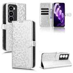 For itel City 100 Honeycomb Dot Texture Leather Phone Case(Silver)