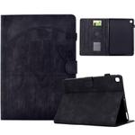 For Samsung Galaxy Tab A7 Lite T220 Cats Embossed Leather Tablet Case(Black)