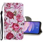 For Vivo V17 / V19 (India Version) Colored Drawing Pattern Horizontal Flip Leather Case with Holder & Card Slots & Wallet(Peony)