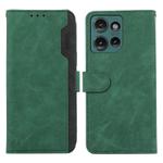 For Motorola Edge 50 5G Global ABEEL Color Block Magnetic RFID Leather Phone Case(Green-Black)