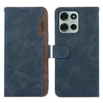 For Motorola Moto G75 5G ABEEL Color Block Magnetic RFID Leather Phone Case(Blue-Brown)