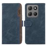 For Motorola Moto G15 4G / G05 ABEEL Color Block Magnetic RFID Leather Phone Case(Blue-Brown)