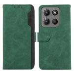 For Motorola Moto G15 4G / G05 ABEEL Color Block Magnetic RFID Leather Phone Case(Green-Black)